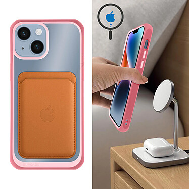 Supcase Coque pour iPhone 14 Antichoc Fine Compatible Charge MagSafe Unicorn Beetle Skin  Noire pas cher