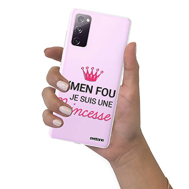 Acheter Evetane Coque Samsung Galaxy S20 FE 360 intégrale transparente Motif Je suis une princesse Tendance