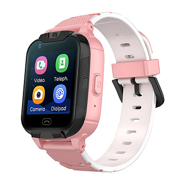 Maxlife Montre connectée WiFi SIM pour enfants avec GPS et Appel vidéo Rose