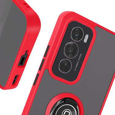 Avizar Coque pour Oppo Reno 12 Pro Bague Métallique Support Vidéo Rouge pas cher