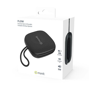 Muvit Enceinte Sans Fil 5.3 Flow Portable Noir pas cher