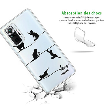 Avis Evetane Coque Xiaomi Redmi Note 10 Pro 360 intégrale transparente Motif Chat Lignes Tendance