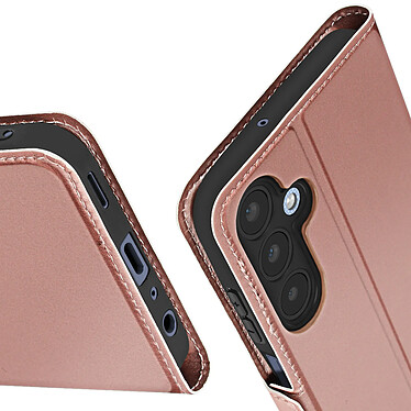 Avizar Étui pour Samsung Galaxy A15 5G Porte-carte Support Vidéo Design Fin Rose Champagne pas cher