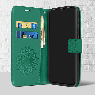 Avis Avizar Étui Samsung Galaxy S20 FE Portefeuille Support Vidéo Motif Mandala Fleur Vert