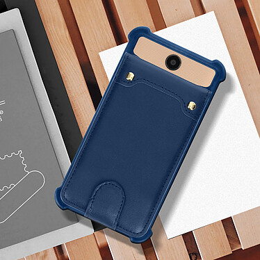 Avis Avizar Coque Smartphone 5.3'' à 5.5'' Souple Coins Bumper Porte-carte Amovible  Bleu Nuit