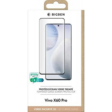 Avis BigBen Connected Protège-écran pour Vivo X60 Pro Anti-traces de doigts 3D Noir transparent