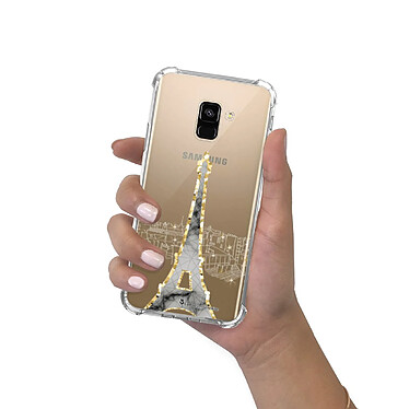 LaCoqueFrançaise Coque Samsung Galaxy A8 2018 anti-choc souple angles renforcés transparente Motif Illumination de paris pas cher