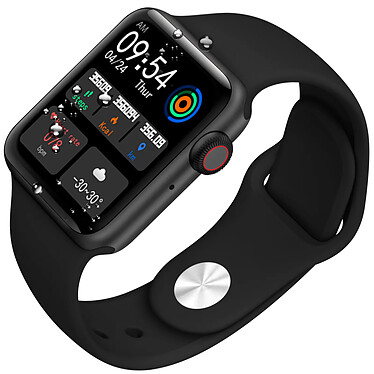 Avizar Montre Connectée Noire et Étanche IP67 avec Appels Bluetooth, Cardio et Tracker d'Activités