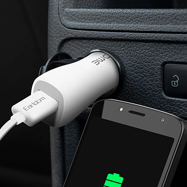 Avizar Pack 3 en 1 Chargeur secteur 2.1A Chargeur Voiture 2.1A et Câble Micro-USB Blanc pas cher