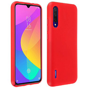 Avizar Coque Xiaomi Mi 9 Lite Silicone Semi-rigide Mat Finition Soft Touch Rouge