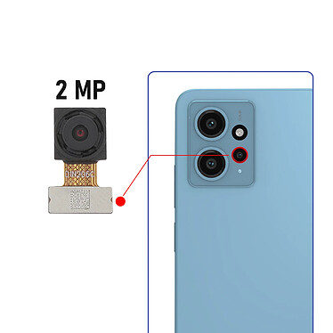 Avis Clappio Caméra Arrière Objectif Macro 2MP pour Xiaomi Redmi Note 12 4G Noir