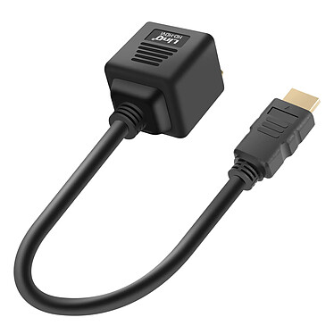 LinQ Adaptateur HDMI Mâle vers DVI-D Femelle et HDMI Femelle Compact Noir pas cher