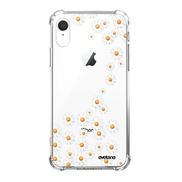 Evetane Coque iPhone Xr anti-choc souple angles renforcés transparente Motif Marguerite