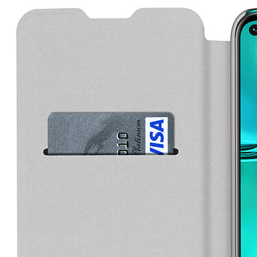 Avizar Housse Huawei P40 Lite Étui Portefeuille Intégral Clapet Porte-carte Blanc pas cher