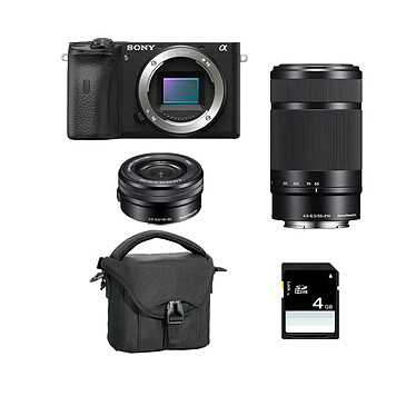 SONY ALPHA 6600 NOIR + 16-50 + 55-210 + Sac + SD 8 Go