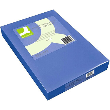 Q-CONNECT Ramette 500 feuilles Papier couleur multifonction a4 80g bleu intense