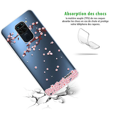 Avis Evetane Coque Xiaomi Redmi Note 9 360 intégrale transparente Motif Chute De Fleurs Tendance