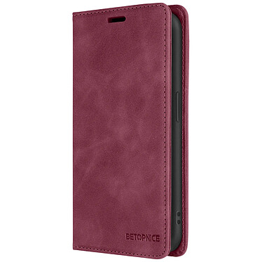 Avizar Étui pour iPhone 15 Pro Portefeuille Technologie Blocage RFID  Aubergine