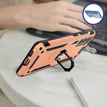 Acheter Avizar Coque Samsung Galaxy S21 Plus Antichoc Bi-matière Bague Support Vidéo rose gold