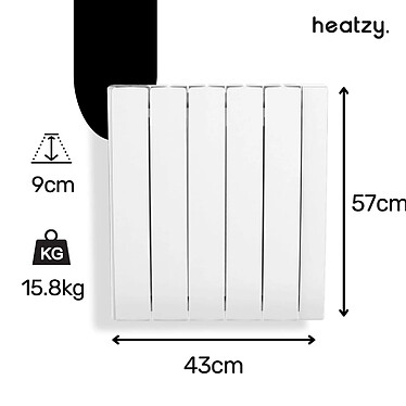 Acheter Radiateur électrique 1000W - Connecté Wifi - pierre naturelle - inertie sèche - affichage digital - blanc - Onyx Heatzy