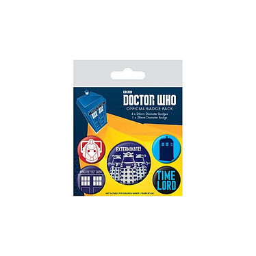 Doctor Who - Pack 5 badges Exterminate