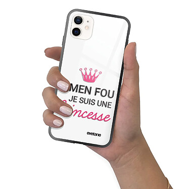 Evetane Coque iPhone 12 Mini Coque Soft Touch Glossy Je suis une princesse Design pas cher