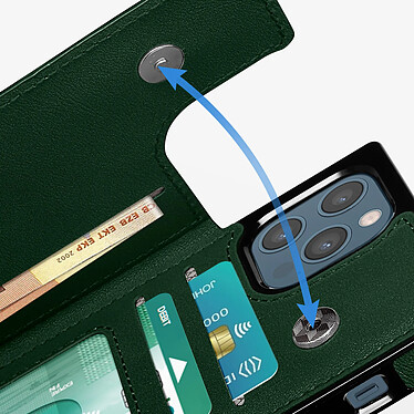 Avizar Coque Cordon iPhone 12 Pro Max Multifonction Avec Lanière - vert pas cher