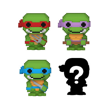 Les Tortues Ninja - Pack 4 figurines Bitty POP! 8-Bit 2,5 cm