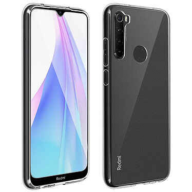 Avizar Coque Redmi Note 8T Silicone Souple et Film Verre Trempé 9H