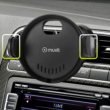 Avis Muvit Support Voiture iPhone avec Compartiment MagSafe Rotation 360°  Noir