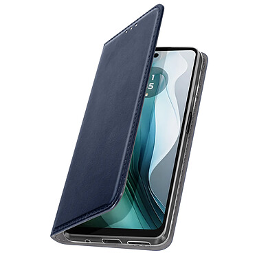 Avizar Étui pour Motorola Moto E14 Clapet Porte-carte Magnétique Bleu Nuit