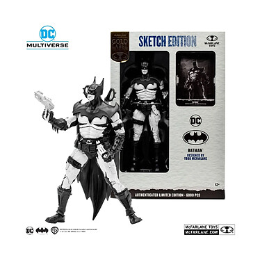 DC Multiverse - Figurine Batman by Todd McFarlane Sketch Edition (Gold Label) 18 cm pas cher