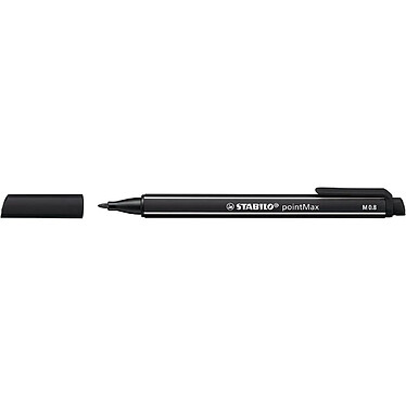 STABILO Stylo feutre pointMax pointe moyenne 0.8mm noir x 10