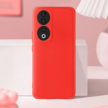 Avis Avizar Coque pour Honor 90 Silicone Semi-rigide Doux au Toucher  Rouge