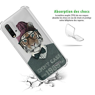 Avis Evetane Coque Xiaomi Redmi 9T anti-choc souple angles renforcés transparente Motif Tigre Fashion