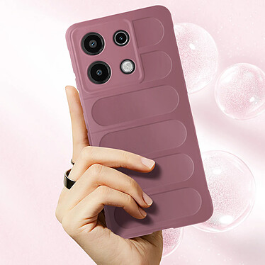 Avis Avizar Coque pour Xiaomi Redmi Note 13 4G Antichoc Silicone Motif texturé 3D Rose Champagne