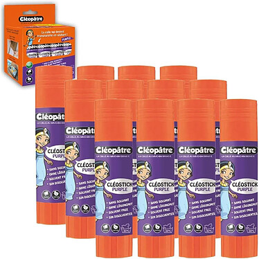 CLÉOPÂTRE Bâton de Colle 'Cléostick Purple' en 8 gr x 12