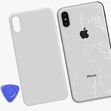 Acheter Clappio Vitre arrière de remplacement pour Apple iPhone X Argent