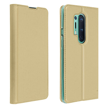 Avizar Housse OnePlus 8 Pro Étui Folio Porte-carte Fonction Support Vidéo doré