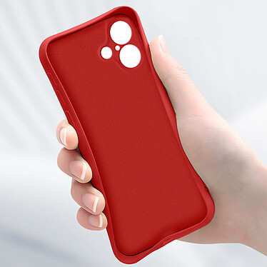 Avizar Coque pour iPhone 16 Plus Soft Touch Mat Silicone Flexible Rouge pas cher