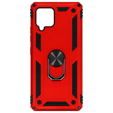 Avizar Coque Samsung Galaxy A42 5G Antichoc Bi-matière Bague Support Vidéo Rouge