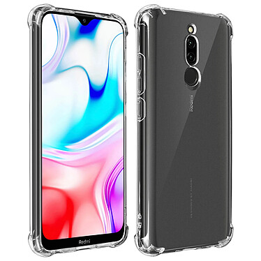 Avizar Coque Xiaomi Redmi 8 / 8A Silicone Flexible Bumper Résistant - Transparent