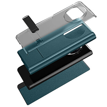 Avis Avizar Coque Clapet pour Huawei Mate X3 Fenêtre et Béquille Support  Vert Foncé