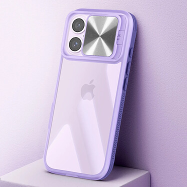 Avis Avizar Coque pour iPhone 16 Plus Cache Caméra Coulissant Compatible QI Violet