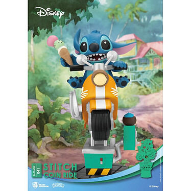 Disney - Diorama Coin Ride Series D-Stage Stitch 16 cm pas cher