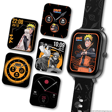 ABYX Fit Touch 3 Montre connectée Collection Naruto - Smartwatch Naruto Noir pas cher