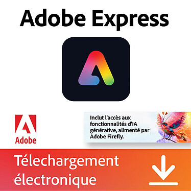 Adobe Express Premium + Bitdefender Total Security - Abonnement 1 an - 1 utilisateur - A télécharger