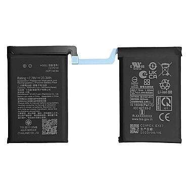 Clappio Batterie interne pour Asus Rog Phone 7 6000mAh C21P2101 Noir