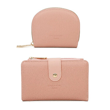 Gallantry Coffret Cadeau Portefeuille et Porte-cartes Femme Rose