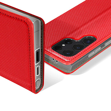 Acheter Avizar Étui pour Samsung Galaxy S24 Ultra Porte carte Collection Smart Rouge